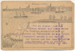 T3/T4 1887 (Vorläufer !!!) Rostock V. D. Fähre. Verlag V. Friedr. Andorff Hamburg (tears) - Non Classés