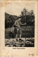 * T2/T3 1913 Cserkés Teljes Felszerelésben. Magyar Rotophot 678. / Hungarian Boy Scout In Full Equipment (fl) - Non Classificati