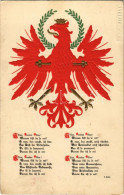 T2/T3 1909 Der Rote Tiroler Adler! Fritz Gratl / Coat Of Arms Of Tyrol, Austria. Embossed / Tirol Címere A Nagy Vörös Sa - Unclassified