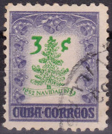 Cuba YT 382 Mi 357 Année 1952 (Used °) Arbre De Noël - Sapin - Cloche - Oblitérés