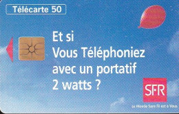 F590 - 09/1995 - SFR " Portatif 2 Watts " - 50 GEM -  - (verso : N° Deux Lignes En Haut) - 1995