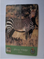 GREAT BRETAGNE/ PREPAID/ 100 UNITS / UNIVERSAL CARDS / AFRICAN WILDLIFE/ ZEBRA      /  **15733 ** - BT Overseas Issues