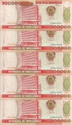 MOZAMBIQUE 100000 METICAIS 1993 UNC P 139 ( 5 Billets ) - Mozambique