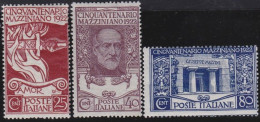 Italy   .  Y&T   .      121/123     .   *       .   Mint-hinged - Nuevos