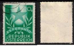 ESPERANTO AUSTRIA ÖSTERREICH AUTRICHE 1949 Sc 563 Mi 935 - Esperanto