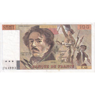 France, 100 Francs, Delacroix, 1981, Y.43, TTB, Fayette:69.5, KM:154b - 100 F 1978-1995 ''Delacroix''