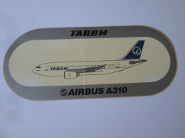 Autocollant 210x90 Mm TAROM Roumanie Avion Airbus A310 Vers 1980/Sticker 210x90 Mm TAROM Rmania Airbus A310 Plane 80s - Aufkleber