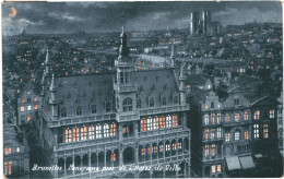 CPA Carte Postale Belgique   Bruxelles  Panorama Pris De L'Hôtel De Ville La Nuit 1905 VM73678 - Mehransichten, Panoramakarten