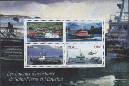 SAINT PIERRE ET MIQUELON - Bateaux D'assistance Feuillet - Blocks & Kleinbögen