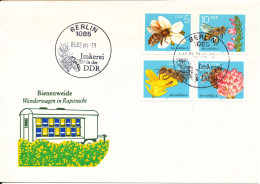 Germany DDR FDC 5-2-1990 BEES Complete Set Of 4 With Cachet Very Nice Cover - 1981-1990