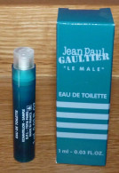 Echantillon Tigette - Perfume Sample - Le Male De Jean Paul Gaultier - Echantillons (tubes Sur Carte)