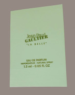 Echantillon Tigette - Perfume Sample - La Belle De Jean Paul Gaultier - Echantillons (tubes Sur Carte)