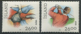 Island:Iceland:Unused Stamps Golf, 1991, MNH - Golf