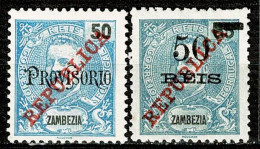 Zambézia, 1915, # 88/9, MNG - Sambesi (Zambezi)