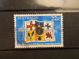 FRANCOBOLLI STAMPS AUSTRALIA AUSTRALIAN 1981 USED BANDIERA REGINA FLAG ELIZABETH OBLITERE' - Gebruikt