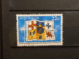 FRANCOBOLLI STAMPS AUSTRALIA AUSTRALIAN 1981 USED BANDIERA REGINA FLAG ELIZABETH OBLITERE' - Gebruikt