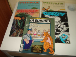 C48 / Lot De 5 Revues BDs  - Phenix 30 , 36 , 37 - Curiosity  15 - A Suivre 210 - A Suivre