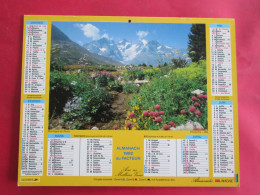 CALENDRIER ALMANACH 1992 MONTAGNE EN FLEURS NEIGE ET SOLEIL LAVIGNE - Grand Format : 1991-00