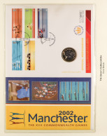 COIN COVER COLLECTION Which Includes 2002 Manchester Commonwealth Games Â£2 Coin; 2002 England Â£1 Coin; 2003 DNA Â£2 Co - Autres & Non Classés