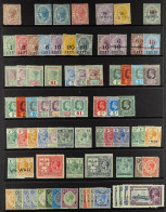 1872 - 1935 MINT Stamps On Black Stock Page, Note 1872-79 3d Perf. 12Â½, 1882-87 1d Blue (2, Shades), 1d Rose, 1888 10c  - Honduras Britannique (...-1970)