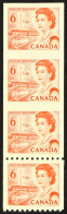 1967-73 6c Orange-red Coil Stamp IMPERF. VERTICAL STRIP 4 With Normal Stamp At The Bottom, SG 594a (Unitrade 468Ac, C$40 - Other & Unclassified