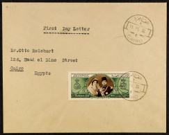 1938 (11 Feb) Â£E1 Farouk's Birthday First Day Cover, Stamp Tied Cairo Cds With Another Alongside, Very Clean And Unfold - Andere & Zonder Classificatie