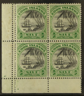 1932 Â½d Black And Emerald Capt Cook Landing Perf 13x14x13x13 Two Examples As The Vertical Left Side Pair Within A Lower - Niue