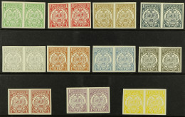 TRANSVAAL 1884 ENSCHEDE EXHIBITION REPRINTS. A Rare Group Of The 1884 1d Arms In IMPERFORATE PAIRS, Each A Different Col - Unclassified