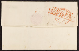 STAMP - ISLE OF WIGHT SHIP LETTER 1833 (15th June) A Letter From New York To London Carried By â€˜Sovereignâ€™, To Cowes - ...-1840 Préphilatélie
