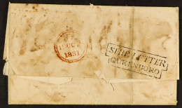 STAMP - 1831 QUEENBOROUGH SHIP LETTER (October) Entire Letter Hamburg To Huth In London, Showing A Good Step Type 'SHIP  - ...-1840 Préphilatélie