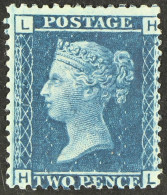 1858-76 2d Blue Plate 12, SG 45, Very Fine Mint Lightly Hinged. Cat Â£3000. - Other & Unclassified