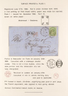 1859 (Jan) Neat Entire Letter Newcastle-on-TyneÂ to Messina, Sicily, Bearing 1s Green Tied By '545' Duplex. Cat. Â£350. - Other & Unclassified