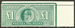 1911 Â£1 Deep Green Somerset House, SG 320, Mint With Faint Trace Of Hinge Example From The Upper-right Corner Of The Sh - Non Classés