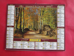 CALENDRIER ALMANACH 2002 PAYSAGE D'AUTOMNE CASCADE OLLER - Tamaño Grande : 2001-...