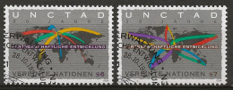 NATIONS-UNIES - VIENNE: Obl., N°YT 196 Et 197, TB - Used Stamps