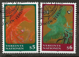 NATIONS-UNIES - VIENNE: Obl., N°YT 240 Et 241, TB - Used Stamps