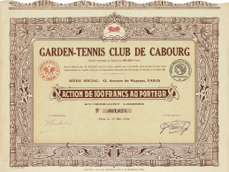 - Titre De 1921 - Garden-Tennis Club De Cabourg - Déco - Sport