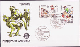 Andorre Espagnol - Andorra FDC1 1989 Y&T N°199 à 200 - Michel N°209 à 210 - EUROPA - Lettres & Documents