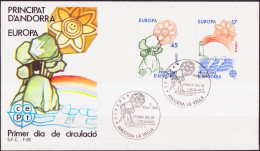 Andorre Espagnol - Andorra FDC1 1986 Y&T N°178 à 179 - Michel N°188 à 189 - EUROPA - Briefe U. Dokumente