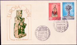 Andorre Espagnol - Andorra FDC3 1974 Y&T N°81 à 82 - Michel N°88 à 89 - EUROPA - Briefe U. Dokumente