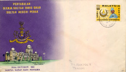 1963 MALAYA , SOBRE CONMEMORATIVO , SULTAN OF PERAK - Perak