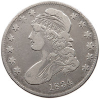 UNITED STATES OF AMERICA HALF DOLLAR 1834 CAPPED BUST #t141 0415 - 1794-1839: Early Halves (Primizie)
