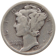 UNITED STATES OF AMERICA DIME 1936 MERCURY #c012 0269 - 1916-1945: Mercury (Mercure)