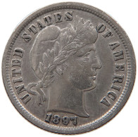 UNITED STATES OF AMERICA DIME 1897 BARBER #t143 0381 - 1892-1916: Barber