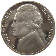 UNITED STATES OF AMERICA NICKEL 1980 S  #alb053 0231 - 1938-…: Jefferson