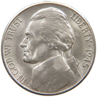 UNITED STATES OF AMERICA NICKEL 1945 S JEFFERSON #t140 0501 - 1938-…: Jefferson