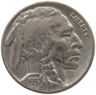 UNITED STATES OF AMERICA NICKEL 1937 BUFFALO #a061 0555 - 1913-1938: Buffalo