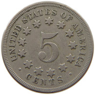 UNITED STATES OF AMERICA NICKEL 1867 SHIELD #t072 0613 - 1866-83: Shield (Écusson)