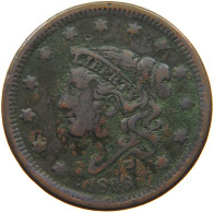 UNITED STATES OF AMERICA LARGE CENT 1838 CORONET HEAD #t141 0301 - 1816-1839: Coronet Head (Testa Coronata