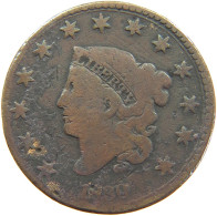 UNITED STATES OF AMERICA LARGE CENT 1830 Coronet Head #a062 0345 - 1816-1839: Coronet Head (Tête Couronnée)